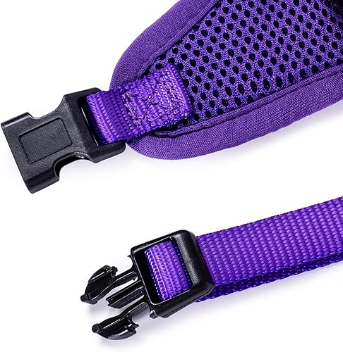 Miniatura 5 de Mile High Life Arnés ajustable para perro, fácil de poner, arnés ligero para perro con tira altamente reflectante (morado, M)
