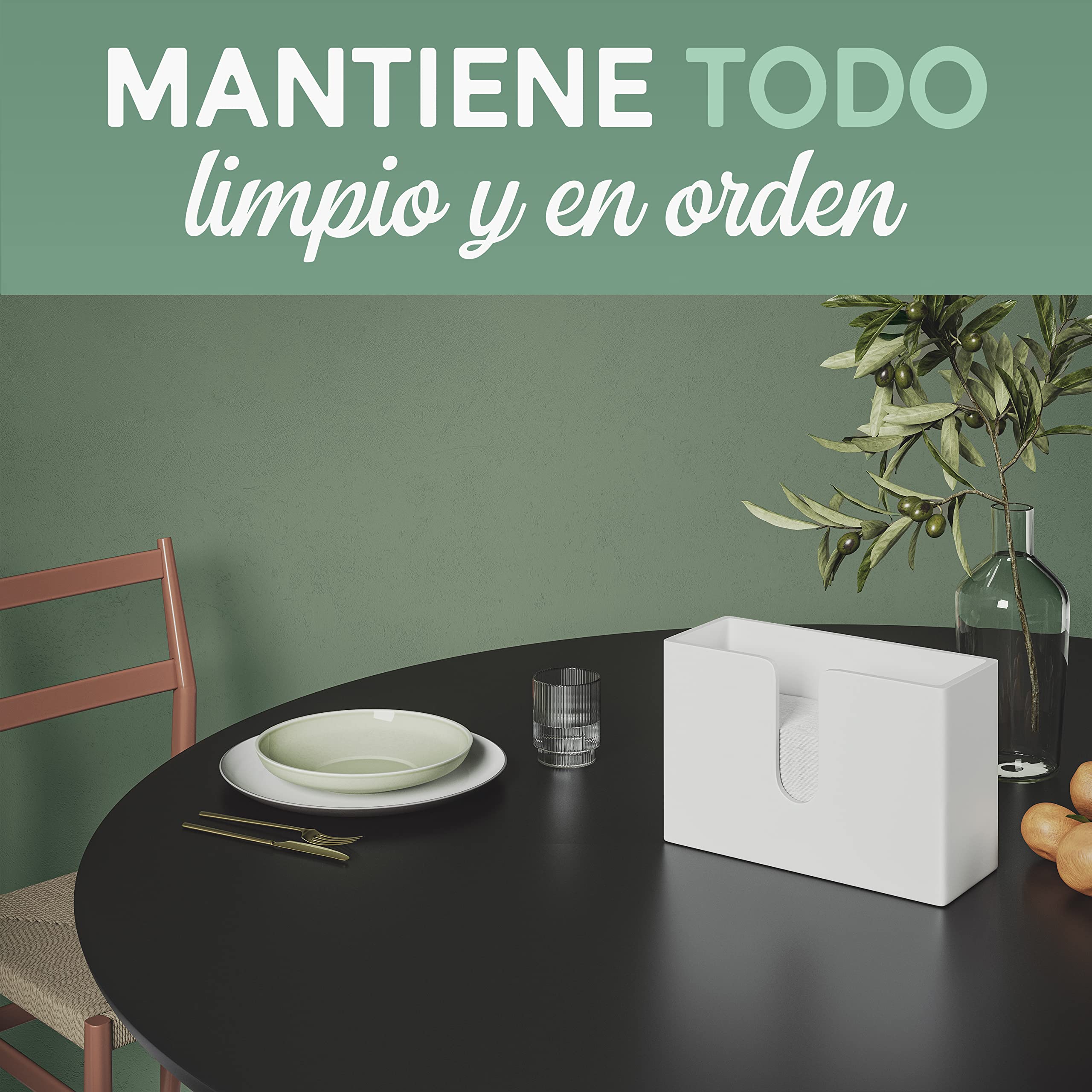 Nature Supplies Dispensador de Toallas de Madera de Bambú para Papel Secamanos Plegadas en C, Z e Intercaladas