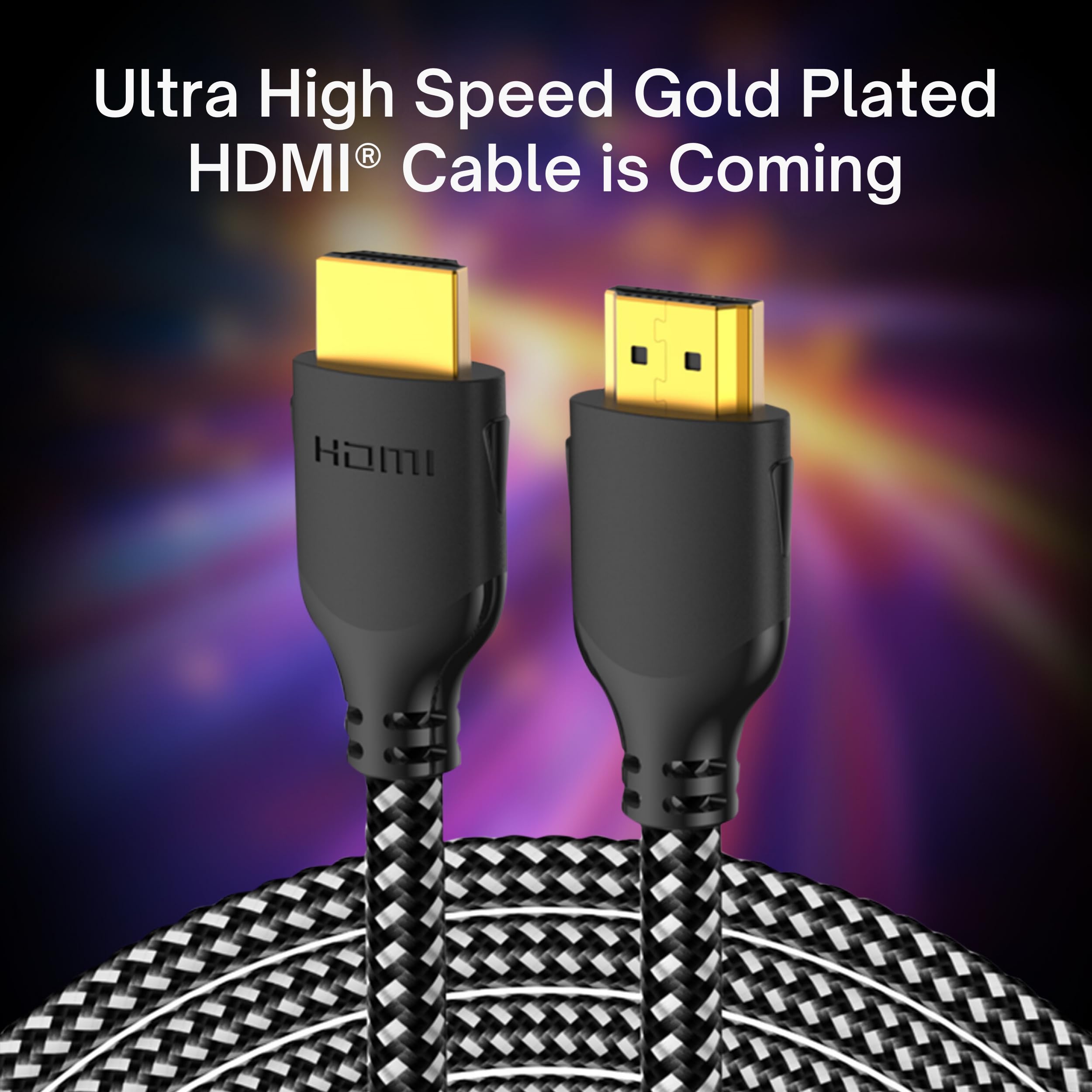 Mindful Design Cable HDMI 4K de 10 pies | Cables HDMI de alta velocidad, nailon trenzado y conectores dorados, 4K @ 60Hz, Ultra HD, 2K, 1080P, clasificación ARC y CL3 | para laptop, monitor, PS5, PS4,