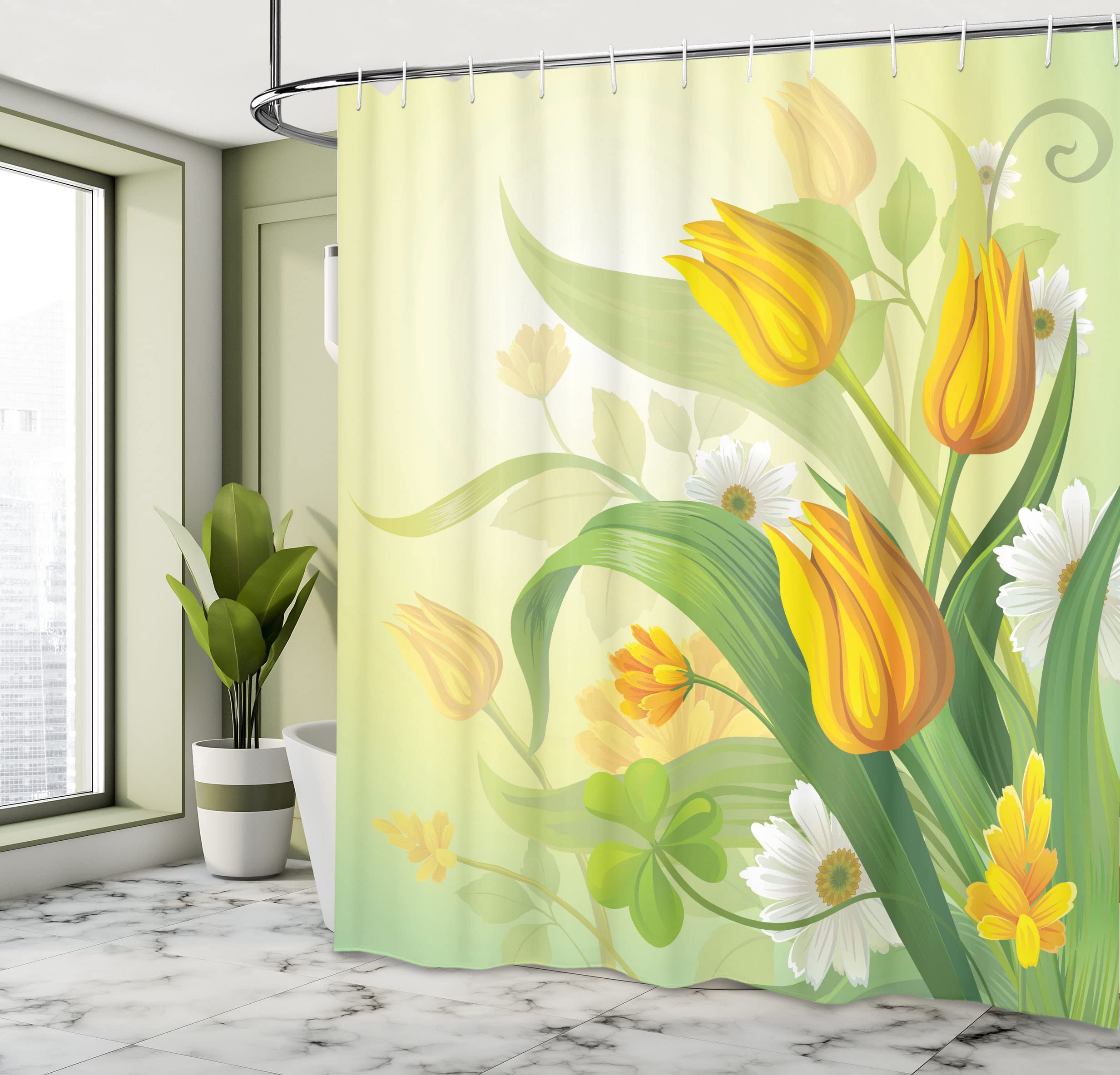 Tenda doccia by Ambesonne, tessuto arredo bagno Set con ganci, Tessuto, Multi 16, 69W x 84L