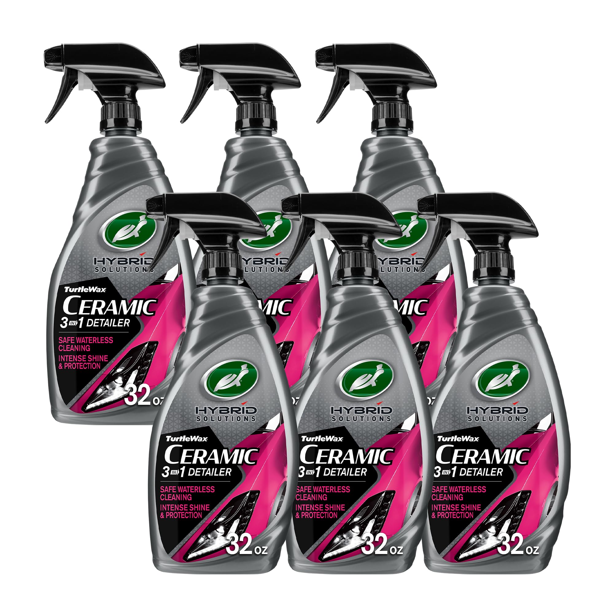 Turtle Wax Hybrid Solutions Ceramic 3-in-1 Car Detailer, 32 oz. (Pack of 6)