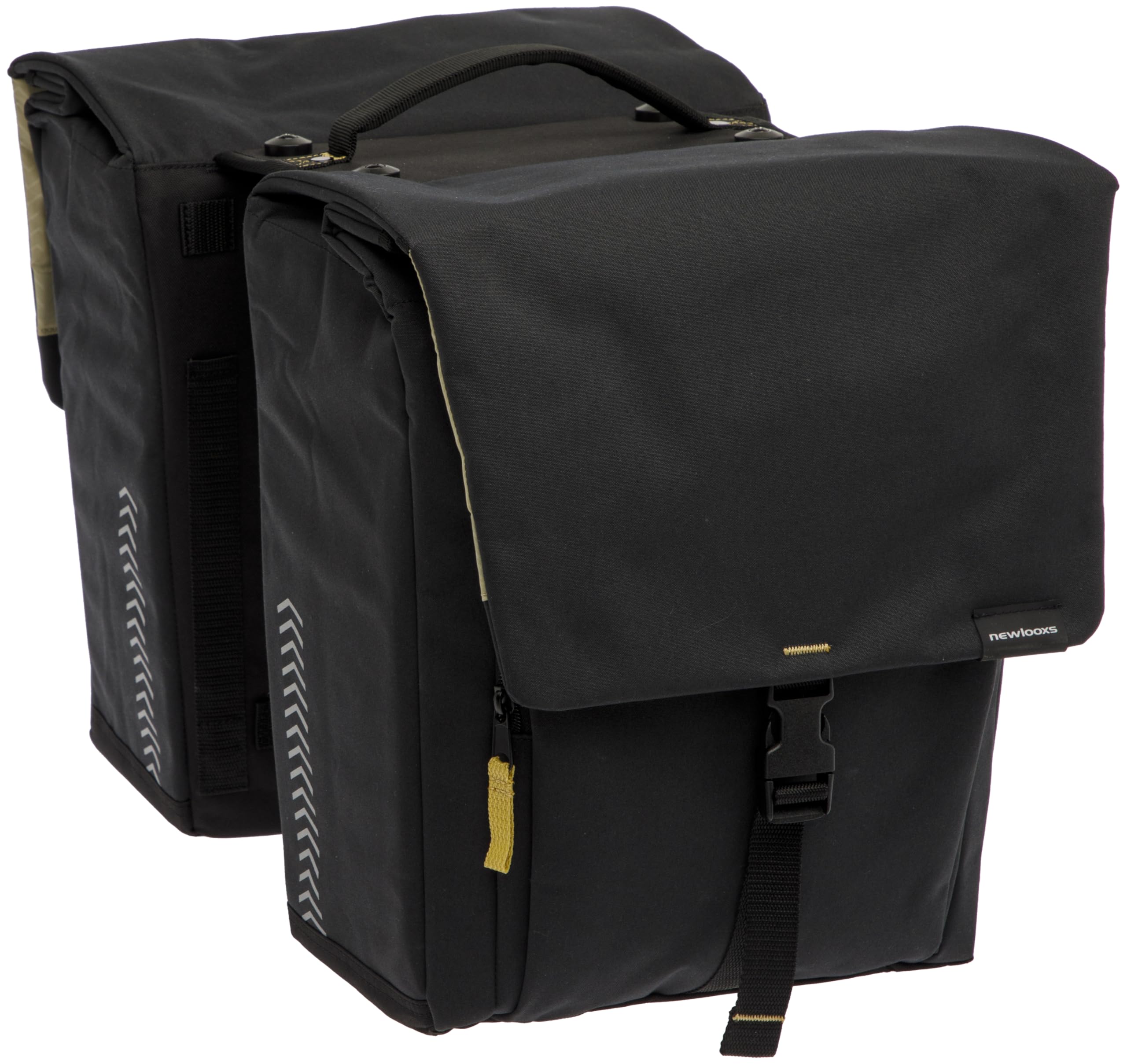 New Looxs Tulum Double Sacoche Double 32 l - Sacoche de Porte-Bagages MIK - Adaptateur MIK intégré - Polyester recyclé - Convient pour Les vélos électriques - Double Sacoche de vélo
