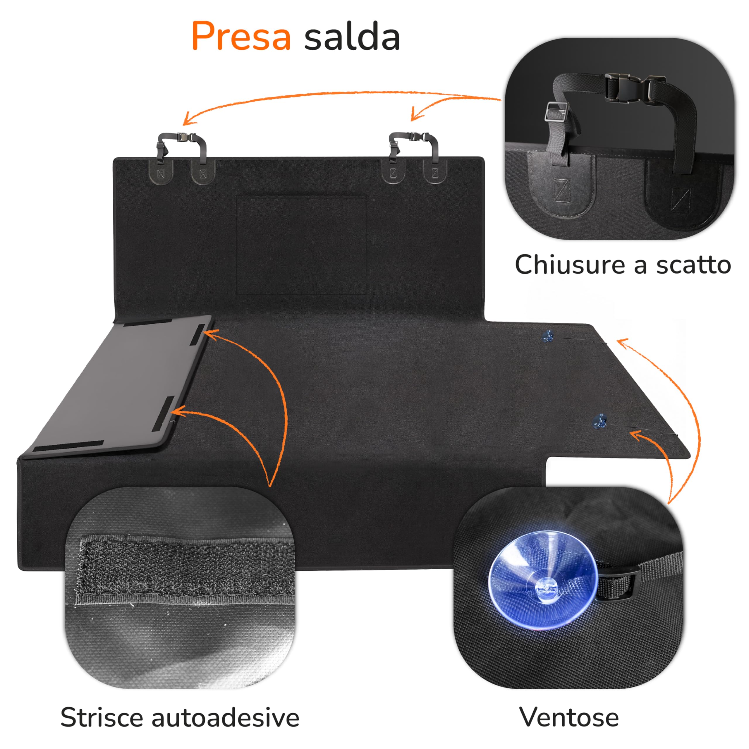 Upgrade4cars Telo Bagagliaio Auto per Cani Universale Impermeabile e Antiscivolo con Protezione Laterale e Paraurti Durevole Accessori Cane