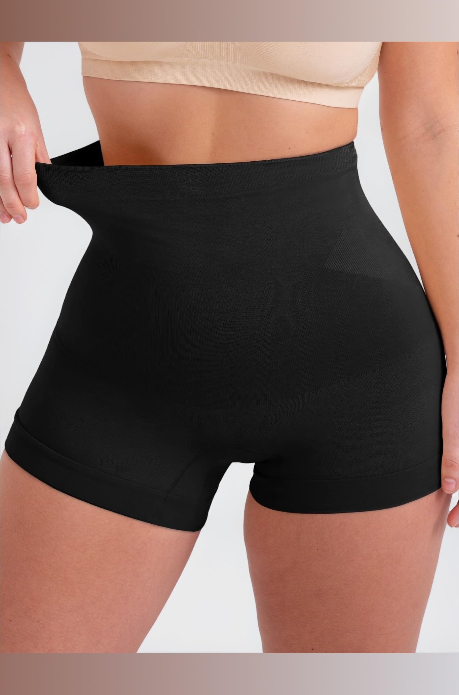 SHAPERMINT High-Waisted Body Shaper Boyshorts - Tummy Control Shapewear for Women Plus Size