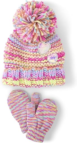 The Children's Place Boys' and Toddler Winter Hat and Mitten Set