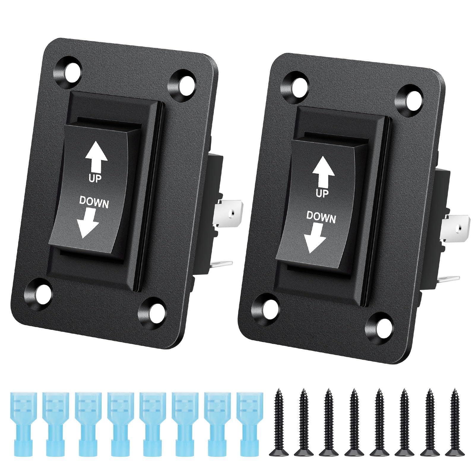 Linkstyle 2PCS Up Down Momentary Reverse Switch,12V 30A DPDT