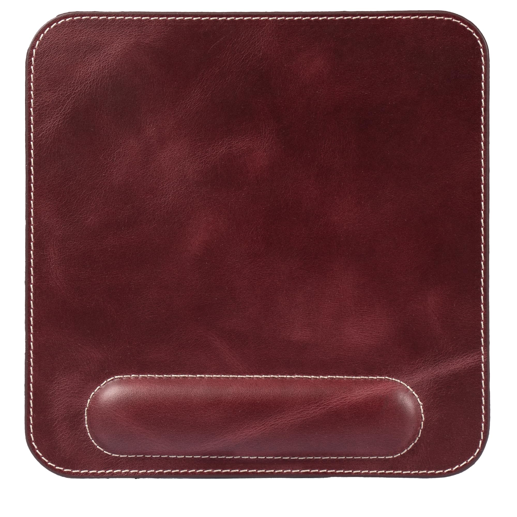 Londo Tappetino Mouse in Vera Pelle con Poggiapolso, Tappetini da scrivania, Mousepad