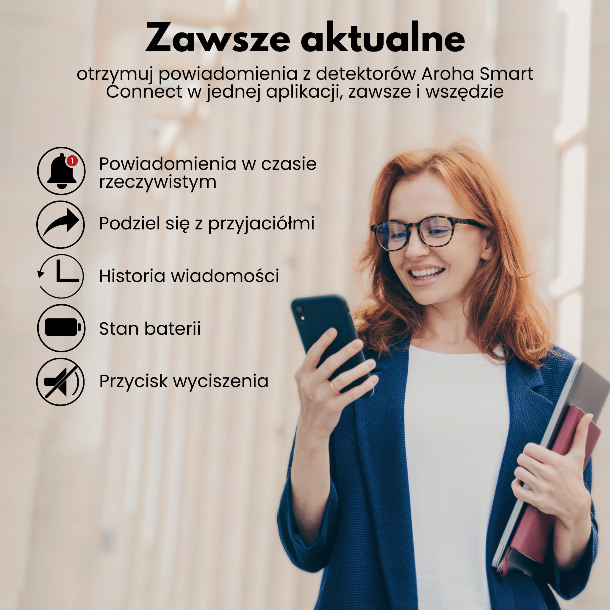 Inteligentny alarm tlenku węgla WiFi z 10-letnią baterią - detektor CO z aplikacją Tuya & Smartlife