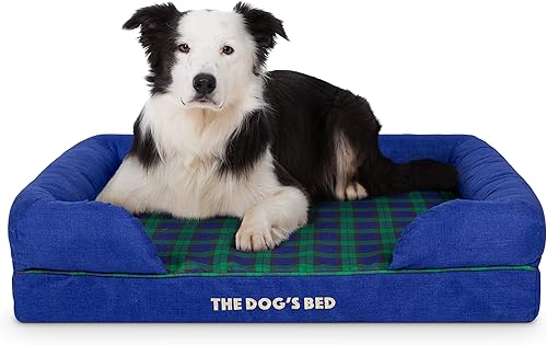 Miniatura 63 de La cama para perros, piel gris grande, espuma viscoelástica, alivio del dolor: artritis, displasia de cadera y codo, poscirugía, cojera, apoyo,