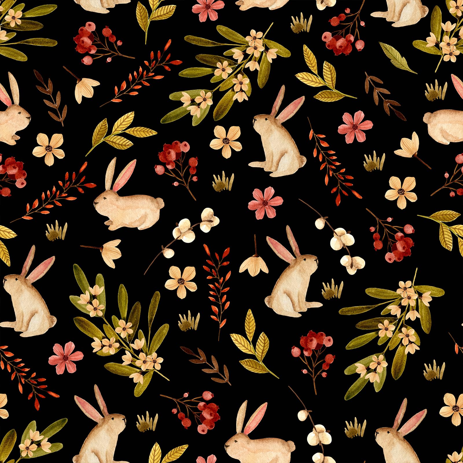 Papel pintado vintage de flores silvestres para muebles de armario