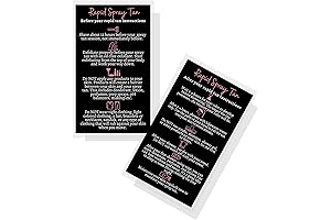 Rapid Spray Tan Pre and Post Care Instructions Cards for Professionals
