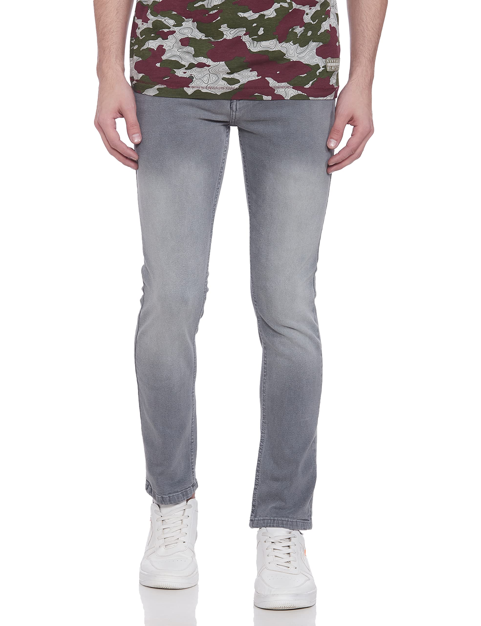 Max Men's Light Washed Slim Fit Jeans