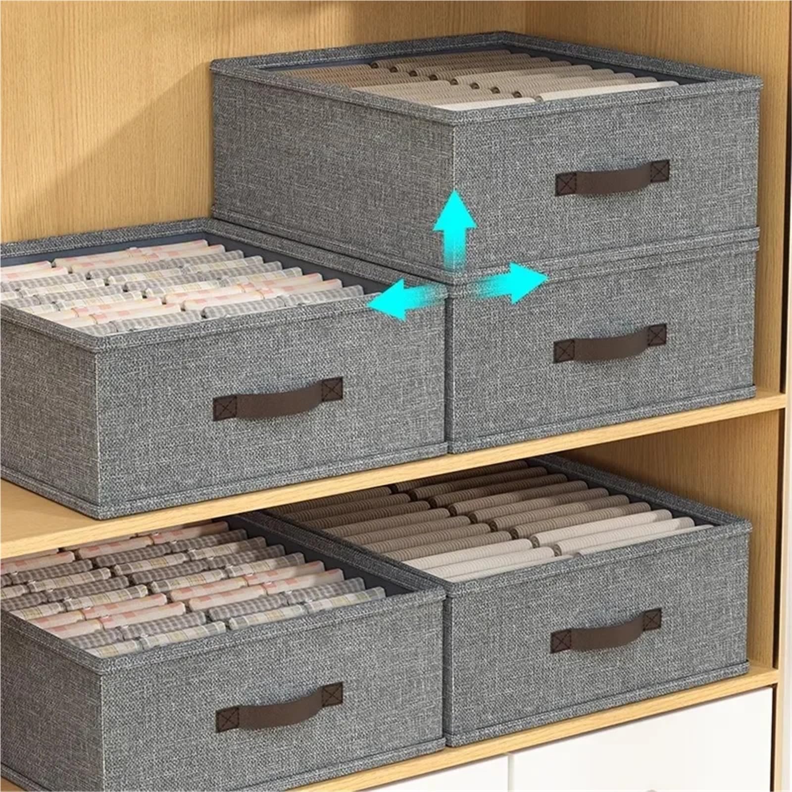 Organizador de cajones para Ropa Interior, Caja de Almacenamiento para Calcetines, Sujetadores, Ropa, suéteres, Camisetas, Pantalones Gruesos para el hogar.
