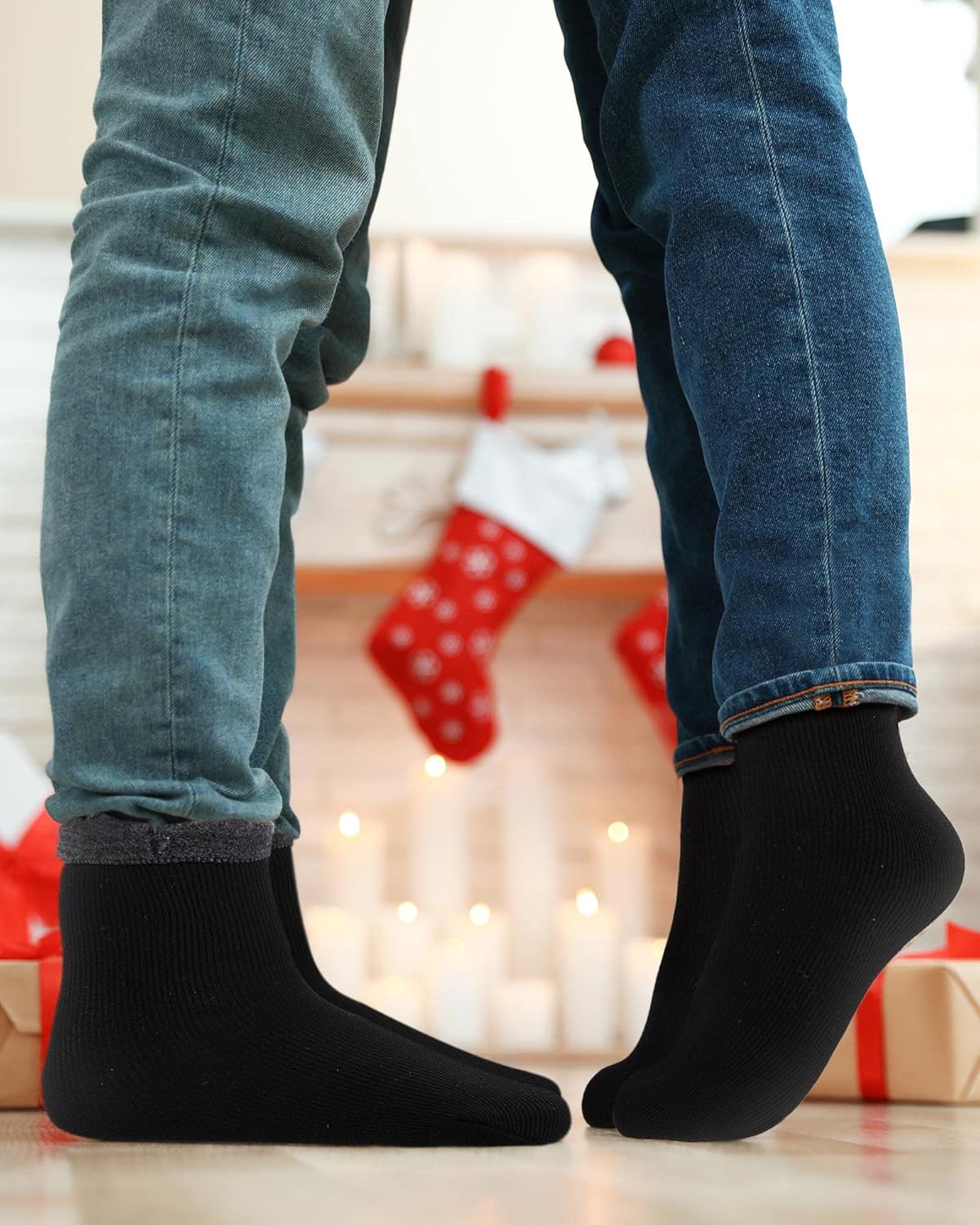 Henoyso 72 Pairs Thermal Socks Bulk Winter Thick Warm Socks Unisex One Size for Men Homeless Care Package Supplies - Image 6