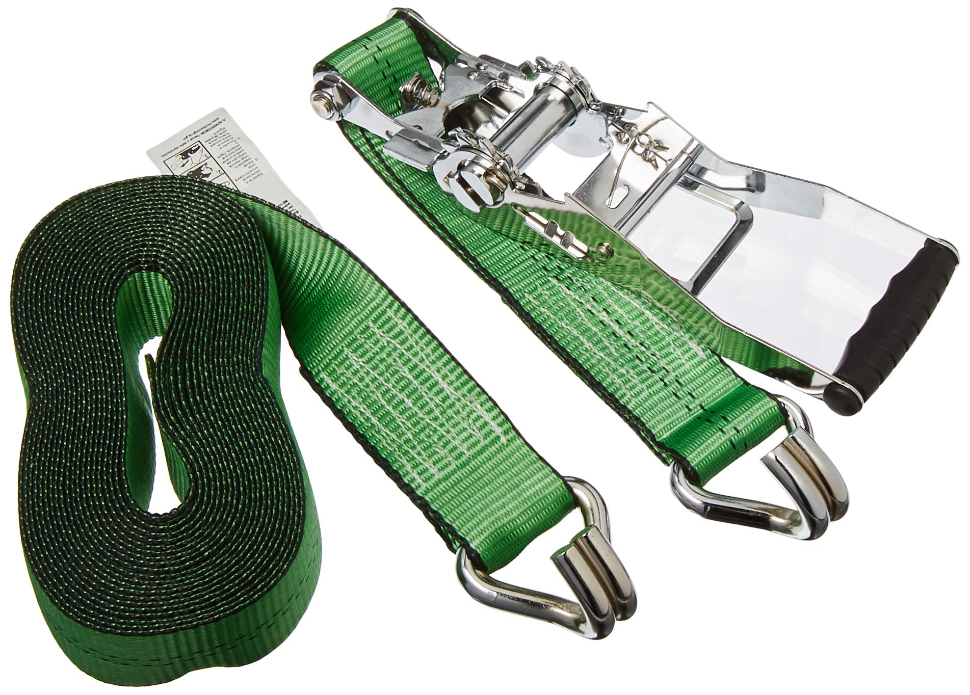 KEEPER 47374 30' Chrome Ratchet Tie-Down, Green