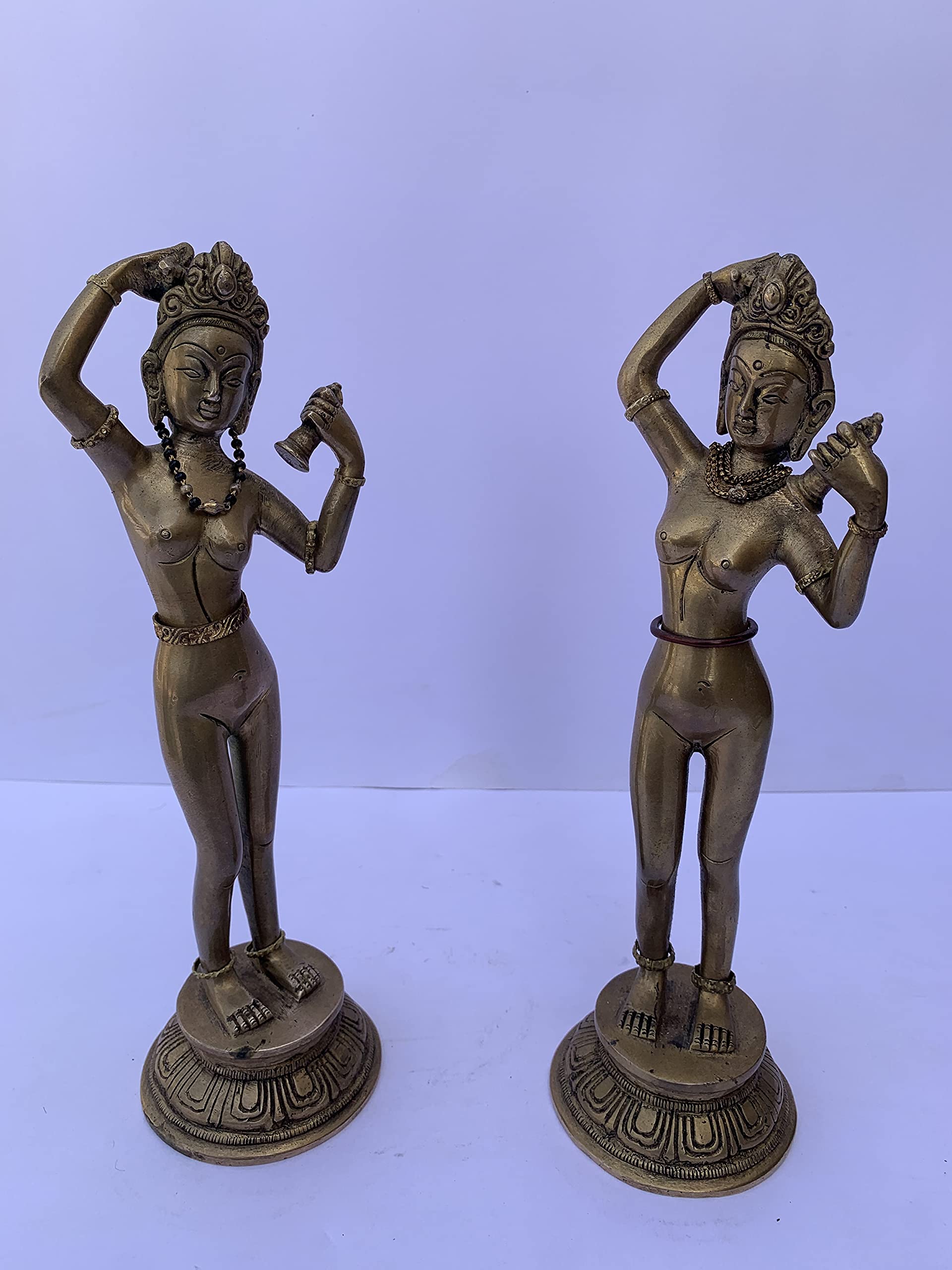 Amazon.co.jp: 真鍮インディアンレディバス像、インド人女性が入浴する