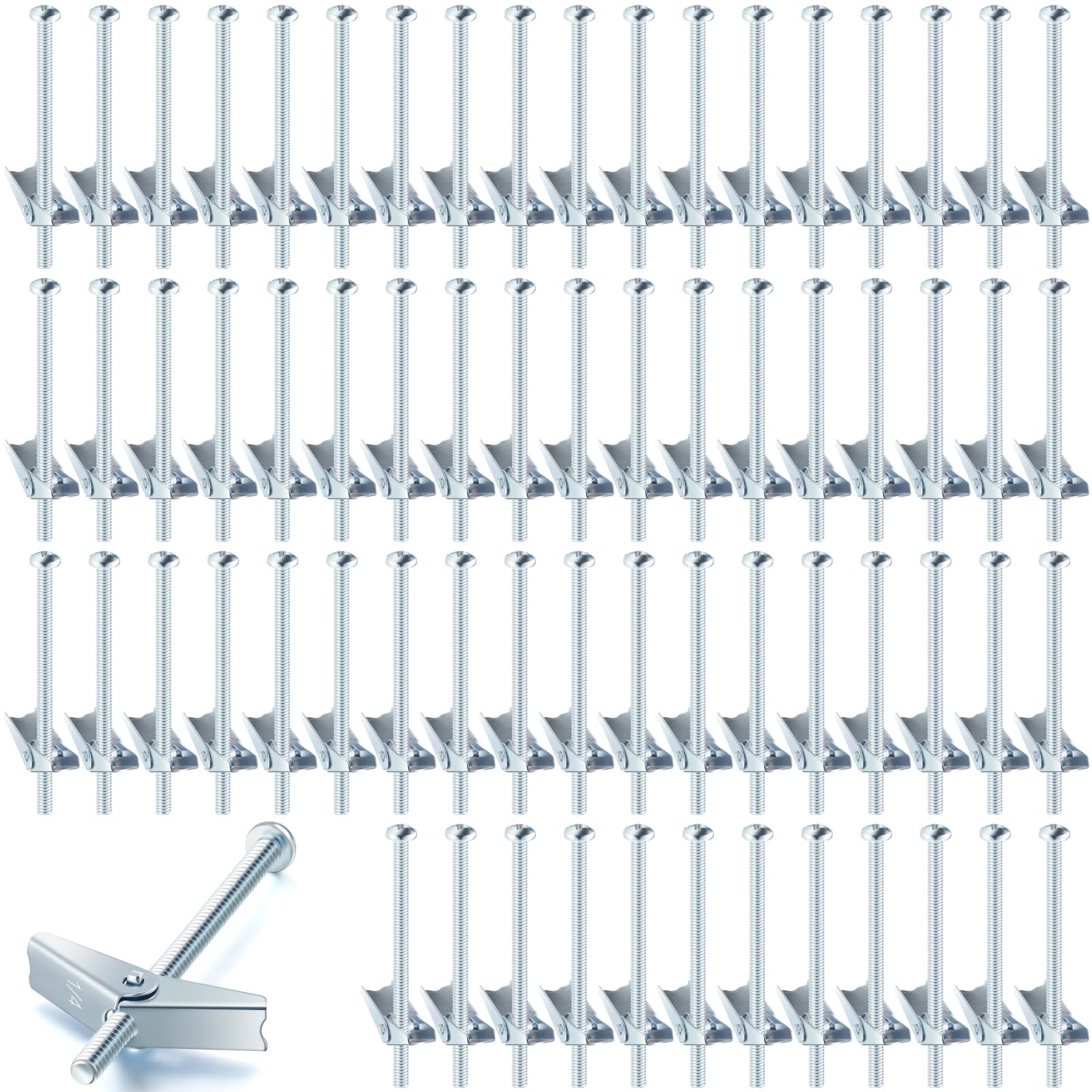 Toggle Anchors - 100 Pack for Drywall -9