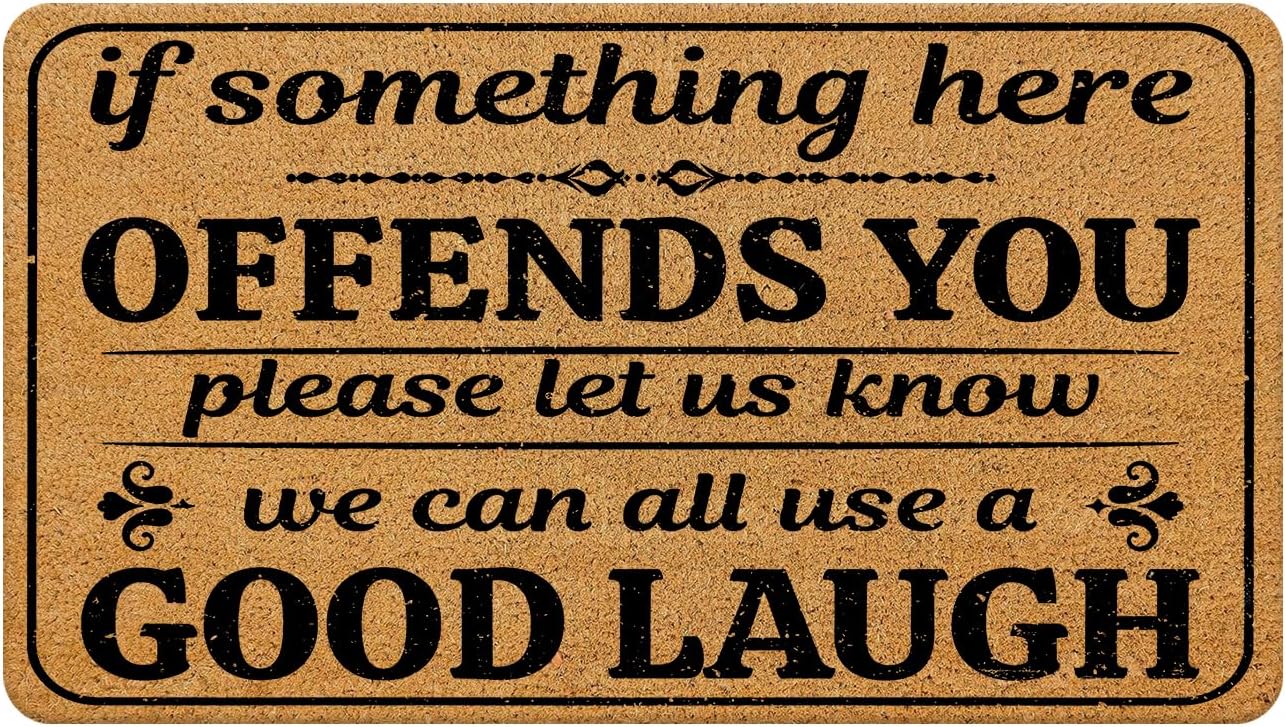 Funny Door Mat - Outside & Indoor Entrance Mats, Coir Doormat 17x30 inch - Bring a Laugh to Your Entryway