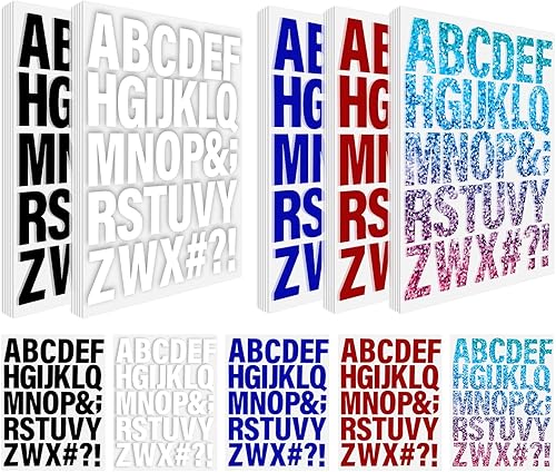 Miniatura 1 de 30 hojas de 930 letras para planchar para ropa, letras de transferencia de calor de 1.6 pulgadas con letras de vinilo A-Z para planchar en 5