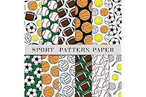 Whaline Sports Scrapbook Paper: 60 Pages of Exciting Memories