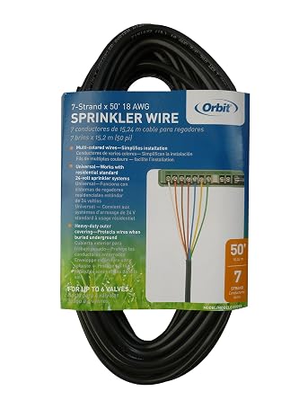Orbit Underground Sprinkler Wire, 7-Strand, 50 ft, 18-Gauge - 57092