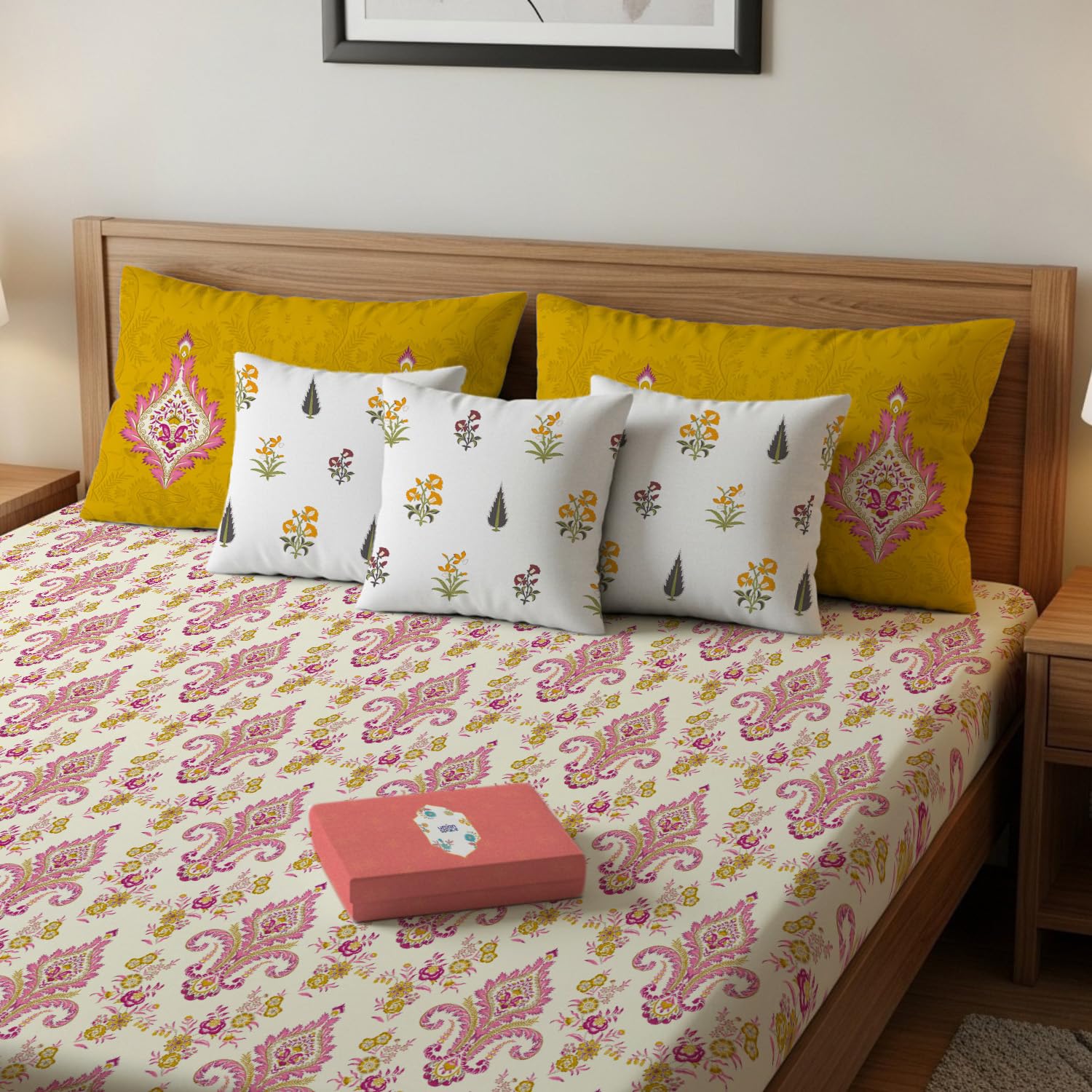 Urban Space Divine King Bedsheet - 100% Cotton -11 Urban Space Divine King Bedsheet - 100% Cotton -11