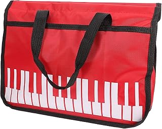 TOPPERFUN Estuche Para Notas De Guitarra Estuche Para Partituras Con Cremallera Color Rojo