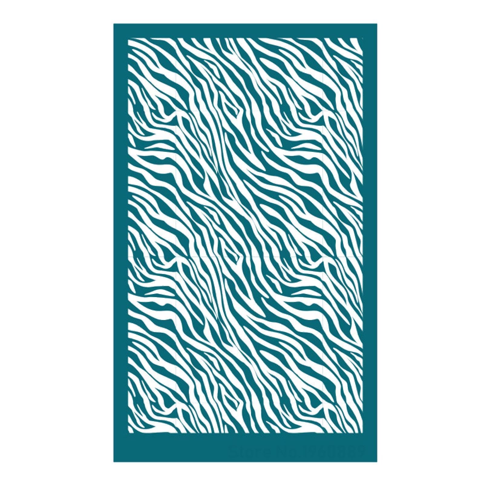 MANGOUSONG Screen Printing Kit,9x15cm Polymer Clay Silk Screen Stencils Reusable Silkscreen Print Kit for Printing Clay Stamps Jewelry Earrings Decoration Template Style 26