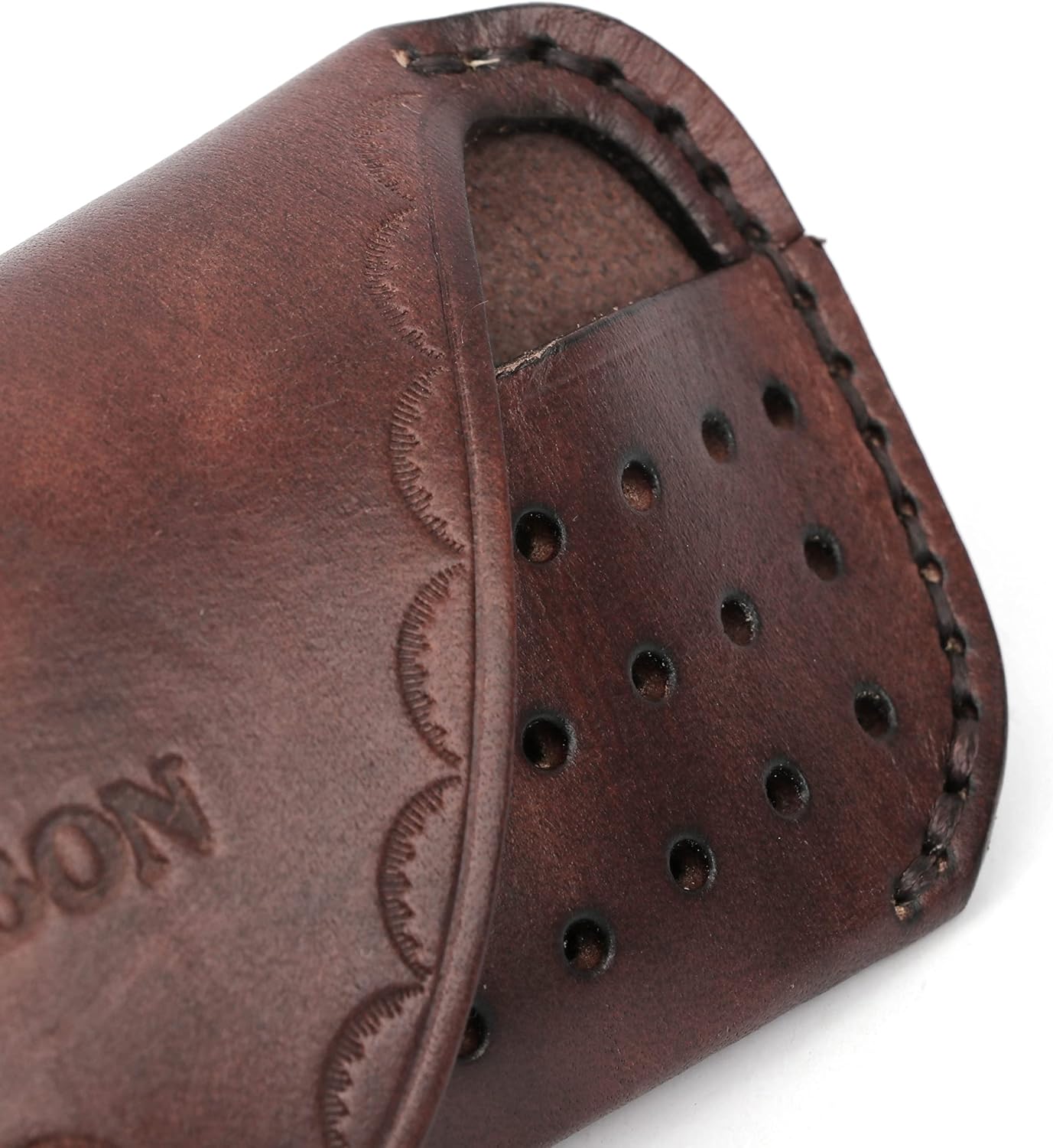 Tourbn Tourbon Portable Leather Eyeglasses Case For 6 inch Glasses Eyewear Sunglasses Holder W/ Belt Loop, Brown, Medium (691 glasses case) - Image 6