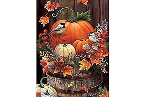 AZQSD Diamond Art Kit for Adults 12x16 Inch Fall Pumpkin Decoration