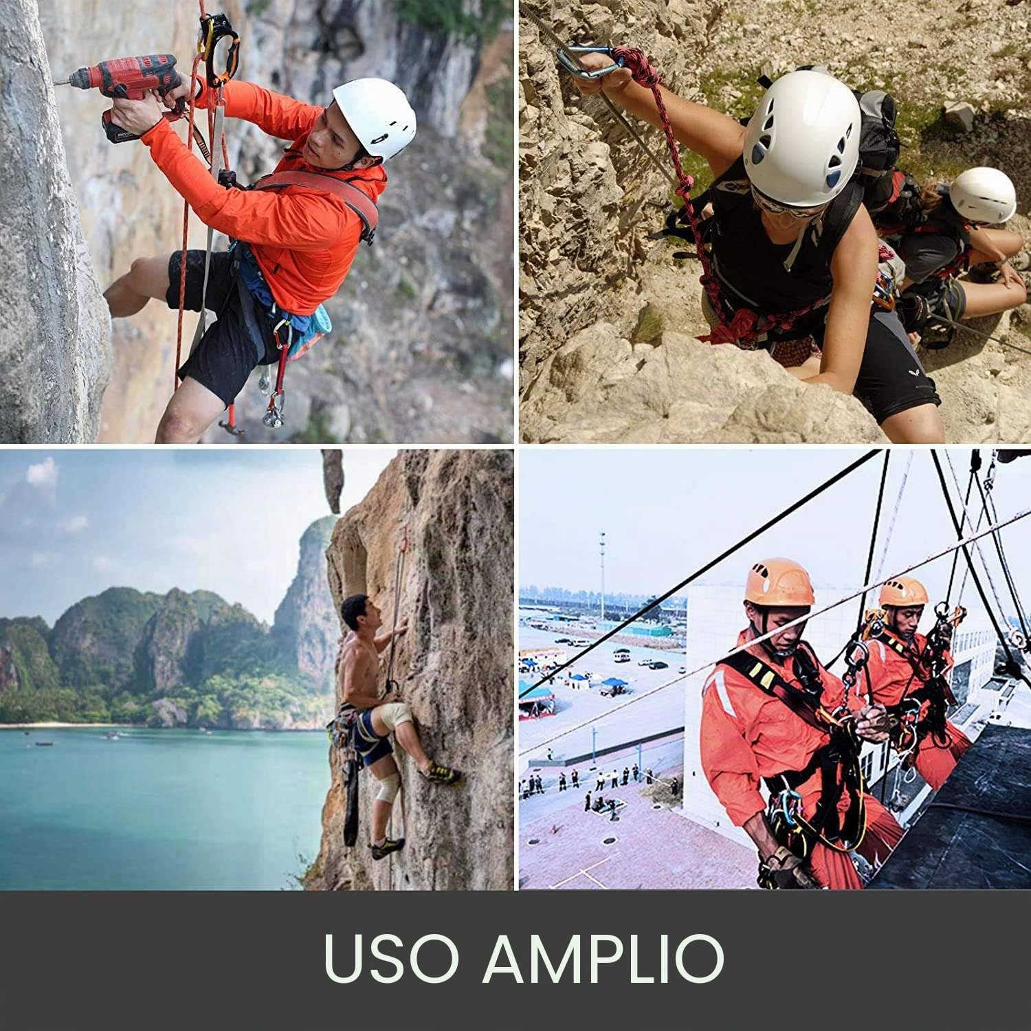 Kit de LíNea Flip de NúCleo de Alambre de Acero Cuerda de Posicionamiento de Escalada Ajustable para Arbolistas Escaladores Trepadores de áRboles Al Aire Libre