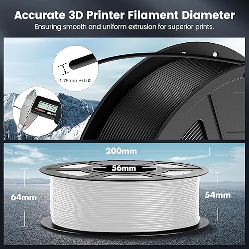 Vista 36 de SUNLU PLA filamento para impresora 3D, 1,75 PLA, precisión dimensional +/- 0.001 in, bobina de 2.2 lb 0.069 in 35.27 oz-pla transparente