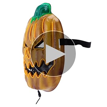 Amazon | Kisangel ハロウィン 光るカボチャ 仮面 プラスチック