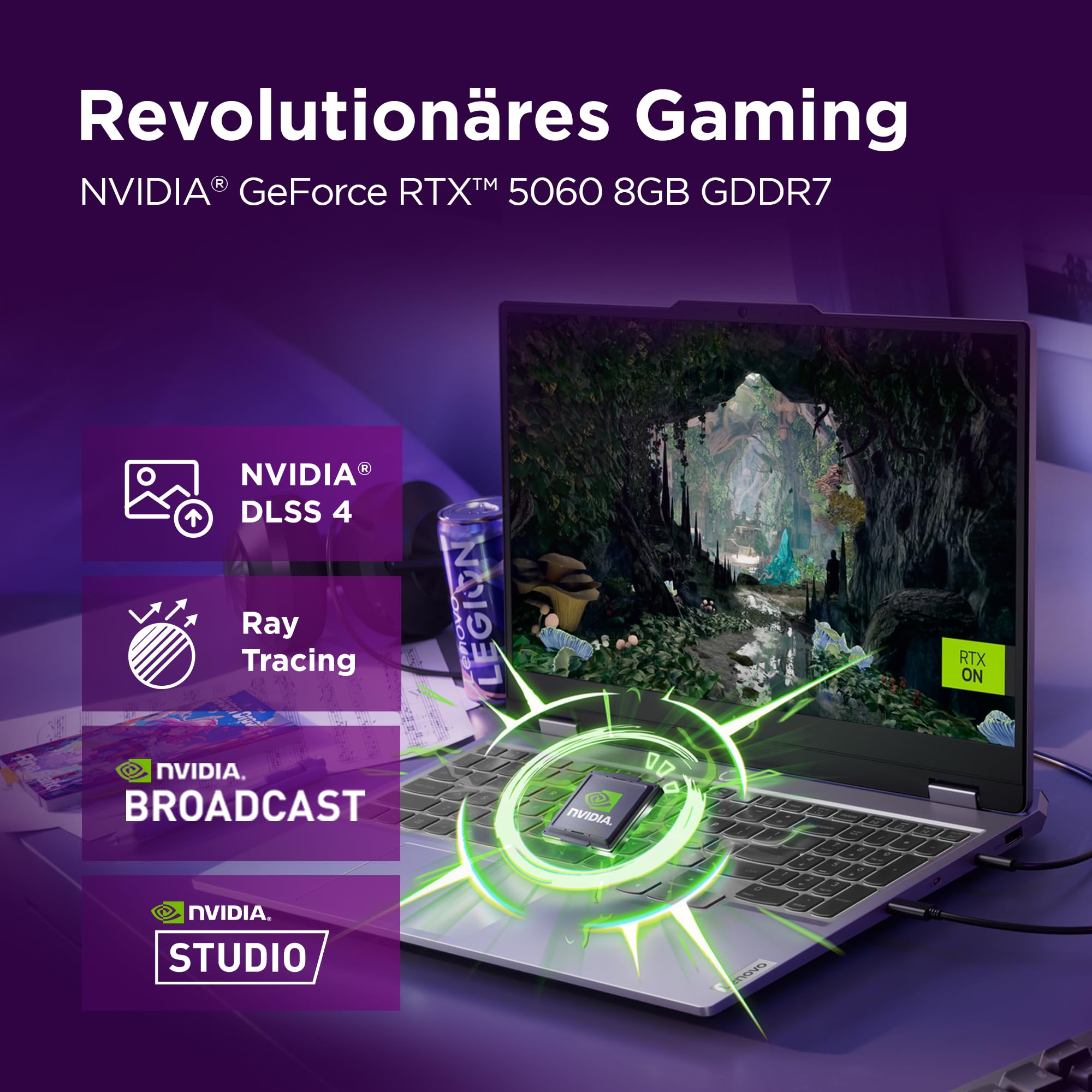 Lenovo LOQ Gaming AI Laptop | 15.6" Full HD 144Hz | NVIDIA GeForce RTX 5060 8GB | AMD Ryzen 7 250 | 16GB RAM | 1TB SSD | Win11 | QWERTZ | Weiss-Beleuchtete Tastatur | Grau | 3 Monate Game Pass