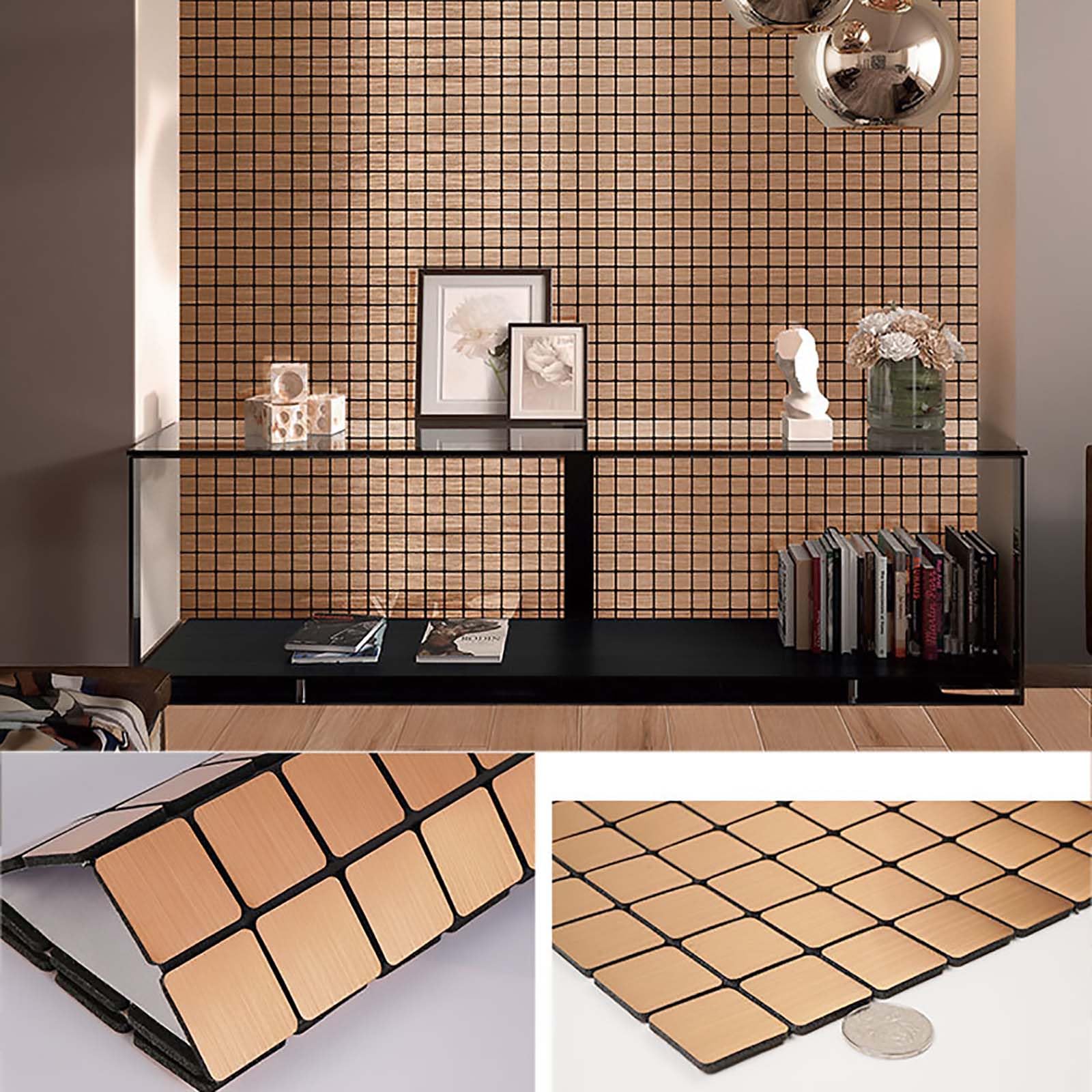 HAILM Dekoracyjne Panele Scienne 3D, Teksturowane Płytki Scienne 20 Sztuk/Zestaw, 1,8 Sqm, Naklejki Scienne Efekt 3D Dekoracja Scienna Domowa, DIY Można Wyciąć Skórkę i Sztyft