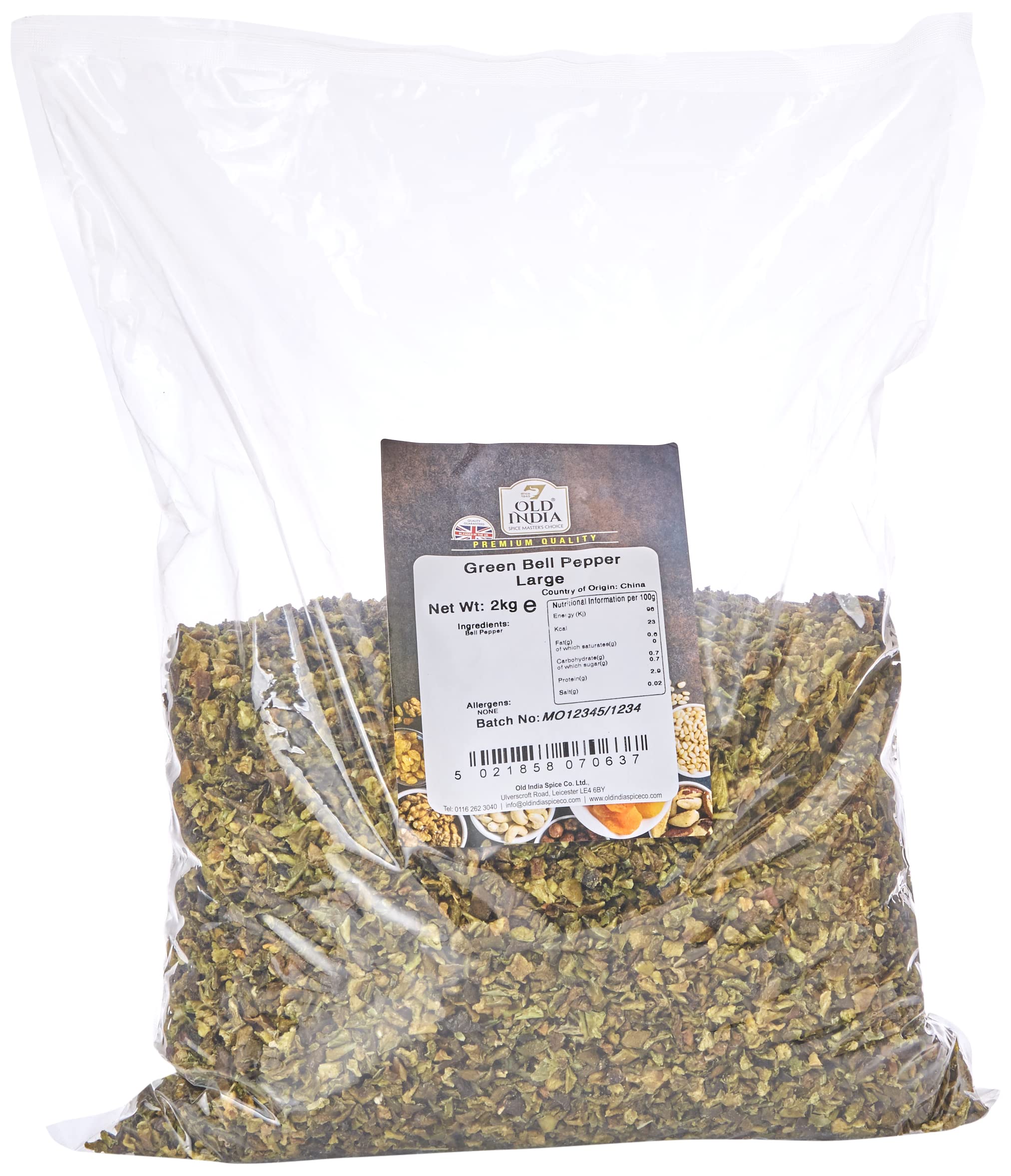 Old India Green Bell Peppers - Large 2kg Bag, Perfect For Curries & Cooking
