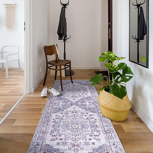 Miniatura 4 de CAMILSON Alfombra lavable a máquina, con antideslizante (antideslizante), para cocina, pasillo, entrada, vintage, lavable, 2 x 10 pies, resistente a