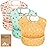 3-Pack Waterproof Baby Bibs for Eating - Lightweight Toddler Feeding Bibs with Large Food Catcher, Mess Proof, Food-Grade Baby Eating Essentials, Easy to Put On & Clean (Beach Day)