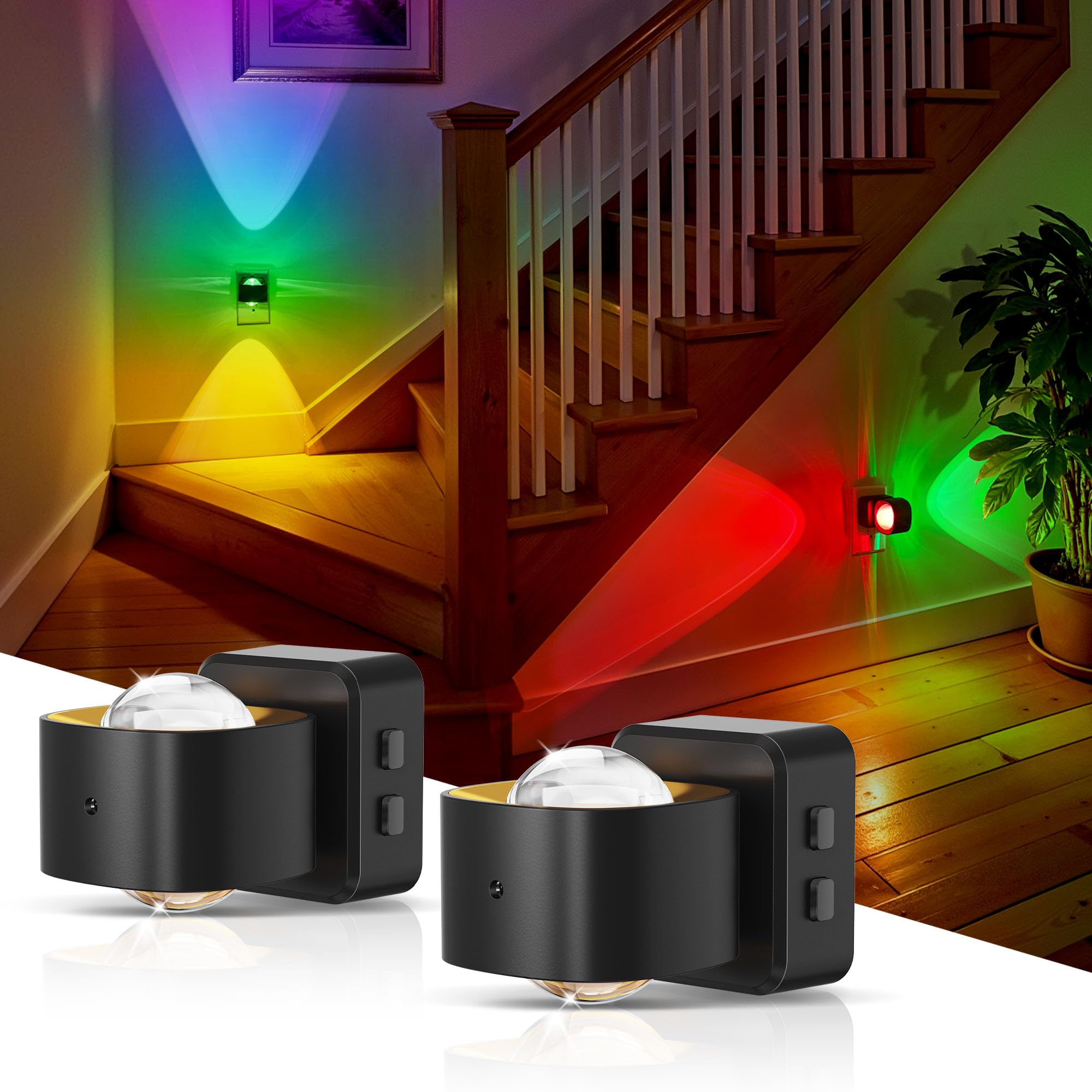 L LOHAS LED Night Light Projector 2 Pack