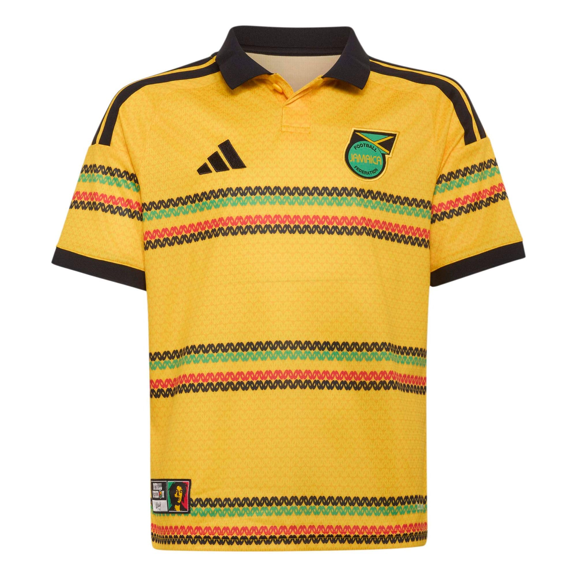 adidas Junior Jungen und Mädchen Jamaika 26 x Bob Marley Home Kinder Trikot