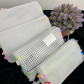 10 Pcs Plastic Mesh Sheets & White Eye Mesh,Multi-Purpose Plastic Canvas for Embroidery, Knit Crochet Projects, DIY Handicraft (7.87X11.81 / 20x30cm)