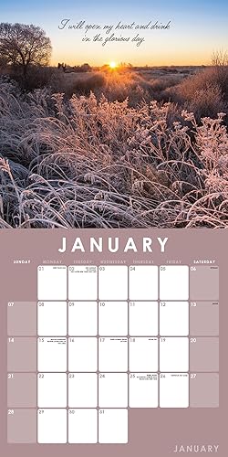 Miniatura 4 de Calendario de pared colgante cuadrado de Afirmaciones 2024, sin plástico, planificador de 12 x 12 pulgadas, organizador, hogar, motivacional,