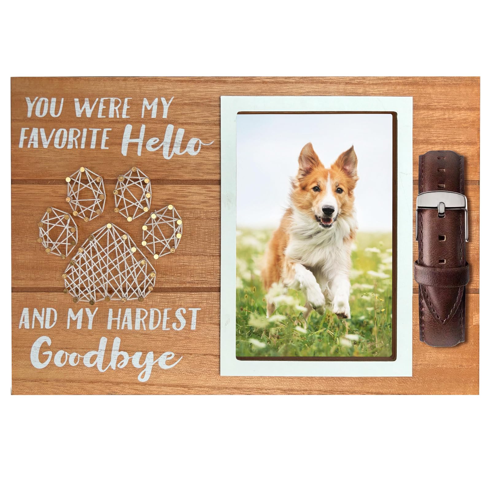 QYCSAMY Dog Memorial Gifts, Pet Loss, Pet Sympathy Gifts for Loss of Dog, Pet Memorial Collar Frame, Thoughtful Dogs and Cats Remembrance, Bereavement Gifts