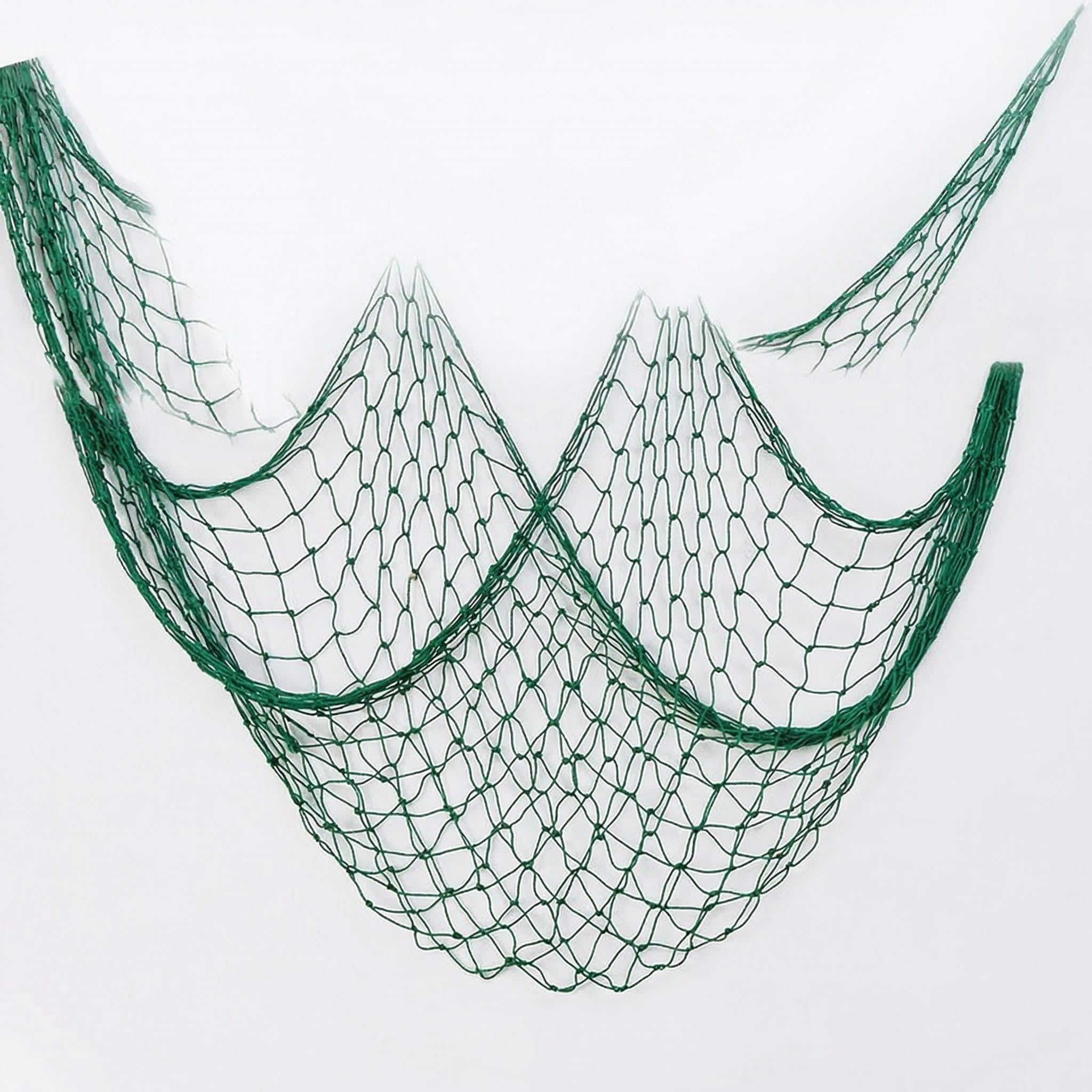 YYHCC 150cm x 200cm,Fischernetz Wandbehang,Fischernetz Deko Groß,Deco Mesh,Maritime Deko,Deko Wand (Grasgrün, Muschelstil)