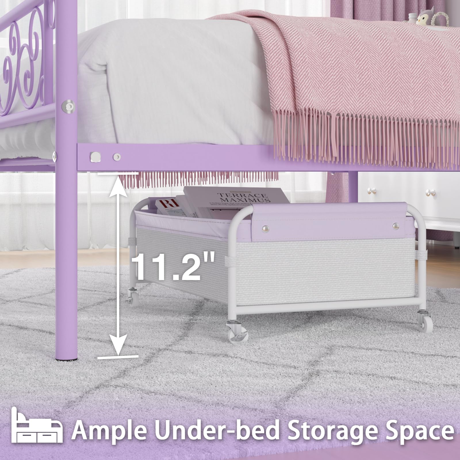 Amazon.com: Weehom Twin Bed Frame with Headboard, Princess
