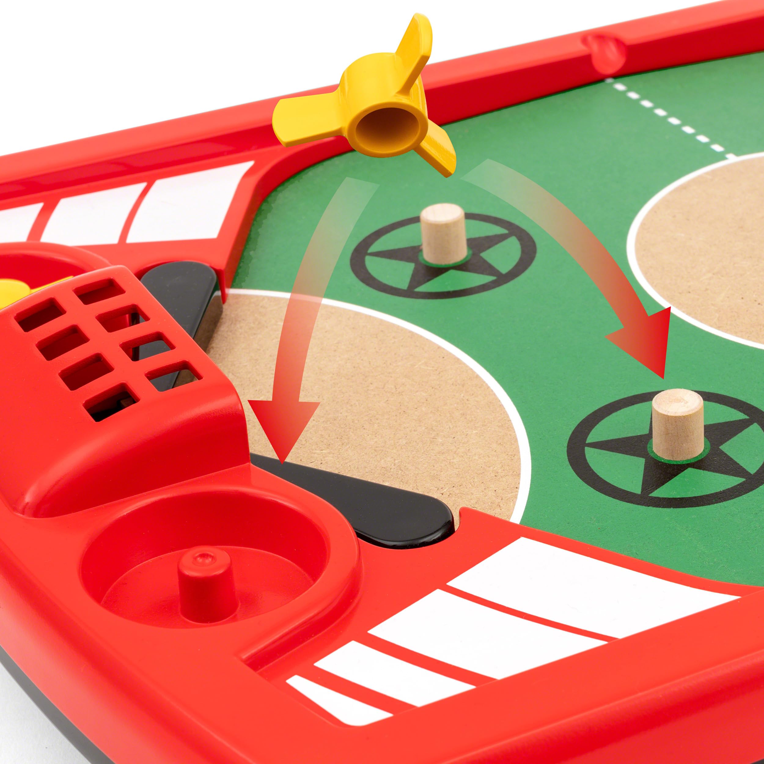 BRIO Spiele 34019 Tischfußball-Flipper - Pinball als Holzspielzeug für Kinder - Kinderspielzeug empfohlen ab 6 Jahren