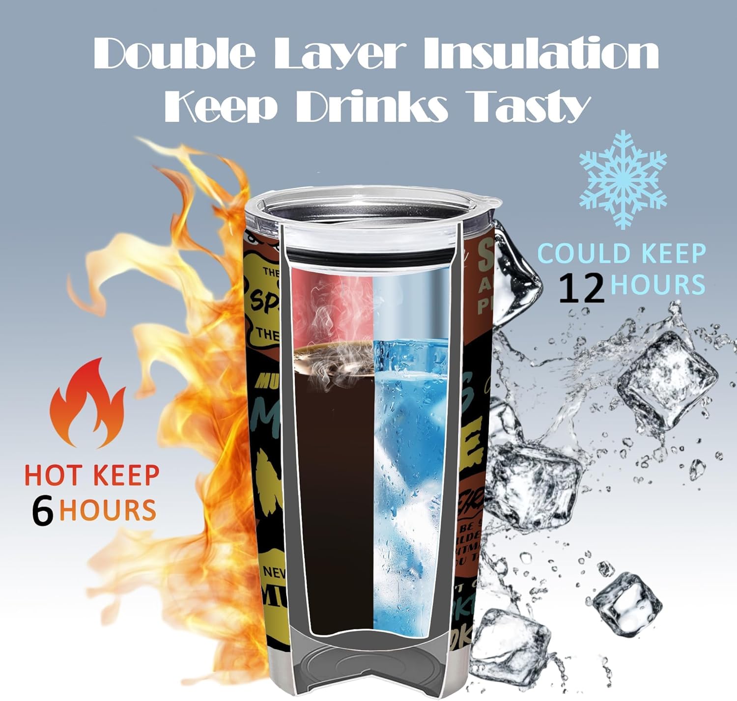 Captain Spaulding Murder Ride,Horror Movie Merchandise,20 Oz Insulated Stainless Steel Iced Coffee Tumbler with Lid,Funny Travel Coffee Mug Cup Water Bottle,Birthday Gift for Women,Men,Friend,1 Pcs - Image 3