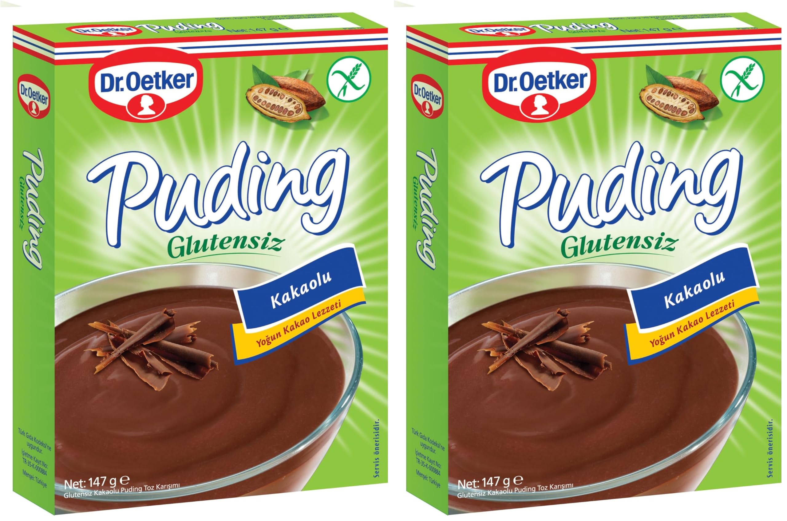 Dr. Oetker Glutensiz Puding Kakaolu 147 Gr 2li paket