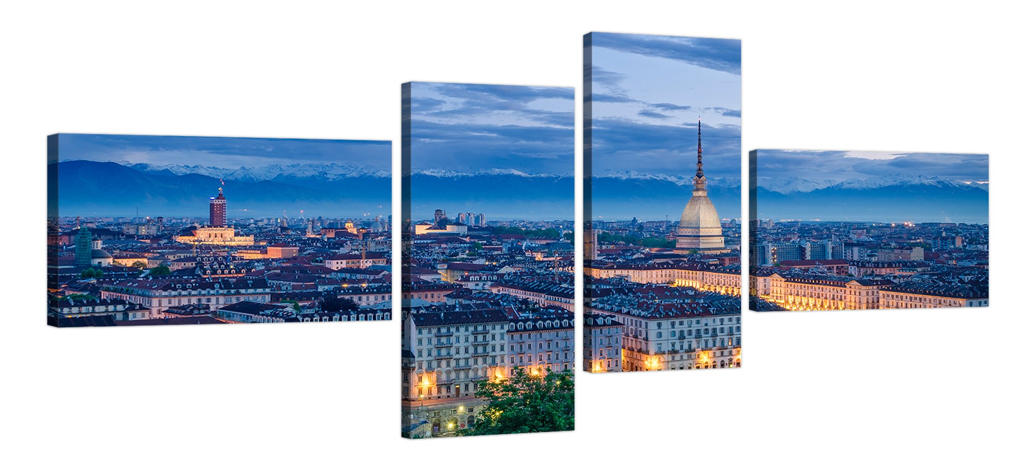 Quadro Moderno torino 160x70 cm Stampa su Tela con Telaio in Legno Arredamento Arte Arredo Astratto
