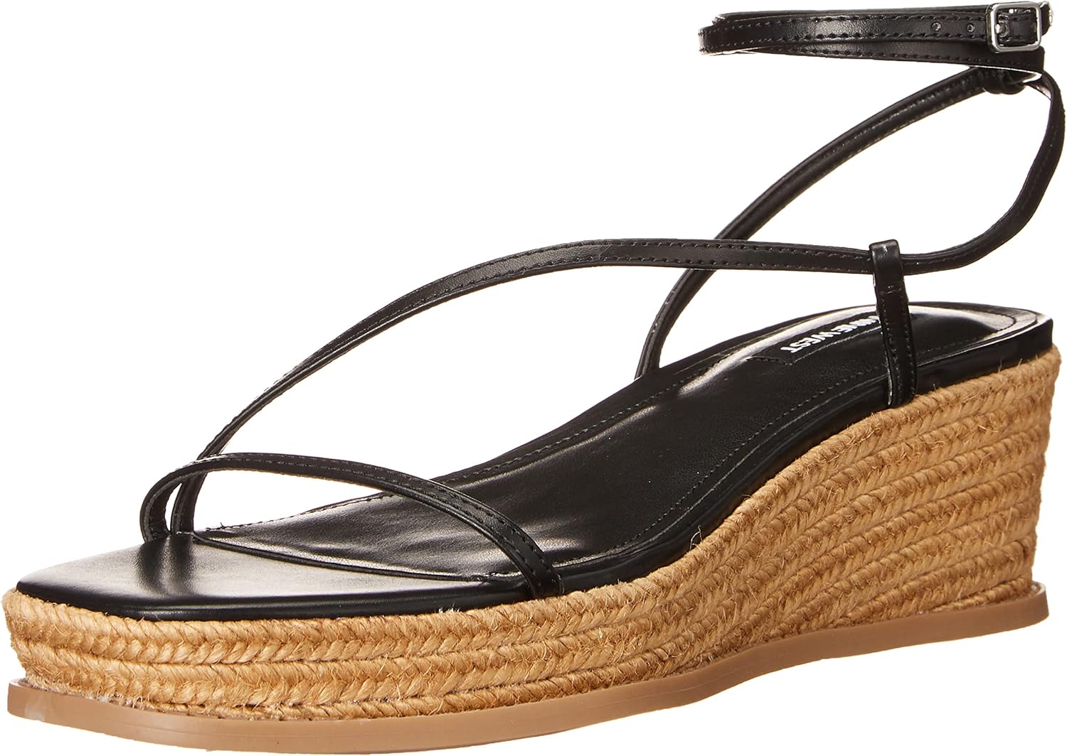 Nine West Women's ALEXX3 Espadrille Wedge Sandal, Black, 7